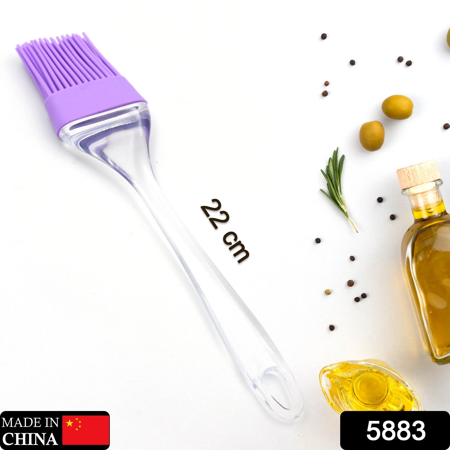 5883 Silicone Pastry Brush Heat Resistant Basting Baking Brush, Kitchen Silicon Oil Basting Brush Multi-Purpose Silicone Durable Easy Use | Oil Cooking Brush for Grilling, Tandoor, Cooking, Baking, BBQ/Brush for Cooking (1Pc, 22 Cm) 5883 Silicone Pastry Brush Heat Resistant Basting Baking Brush, Kitchen Silicon Oil Basting Brush Multi-Purpose Silicone Durable Easy Use | Oil Cooking Brush for Grilling, Tandoor, Cooking, Baking, BBQ/Brush for Cooking (1Pc, 22 Cm)